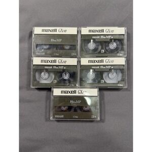 Lot of 5: Maxell GX-MP GX Metal 8mm MP 120 Cassettes - Clean Set